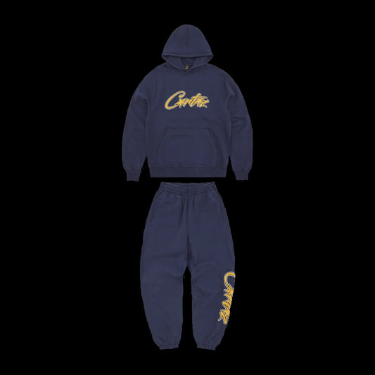 CORTEIZ SATIN APPLIQUE ALLSTARZ TRACKSUIT - NAVY