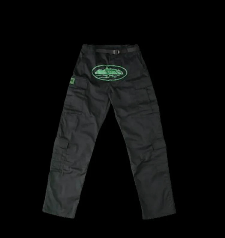 CORTEIZ GUERILLAZ CARGOS-(BLACK/GREEN)