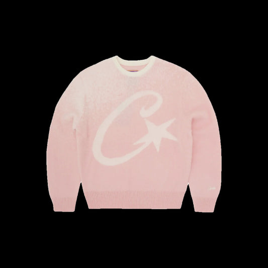 CORTEIZ C STAR GRADIENT MOHAIR KNIT SWEATER-(PINK)